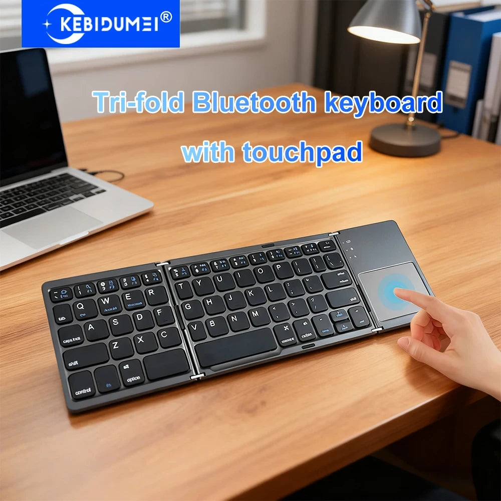 Portable Tri-Fold Wireless Keyboard