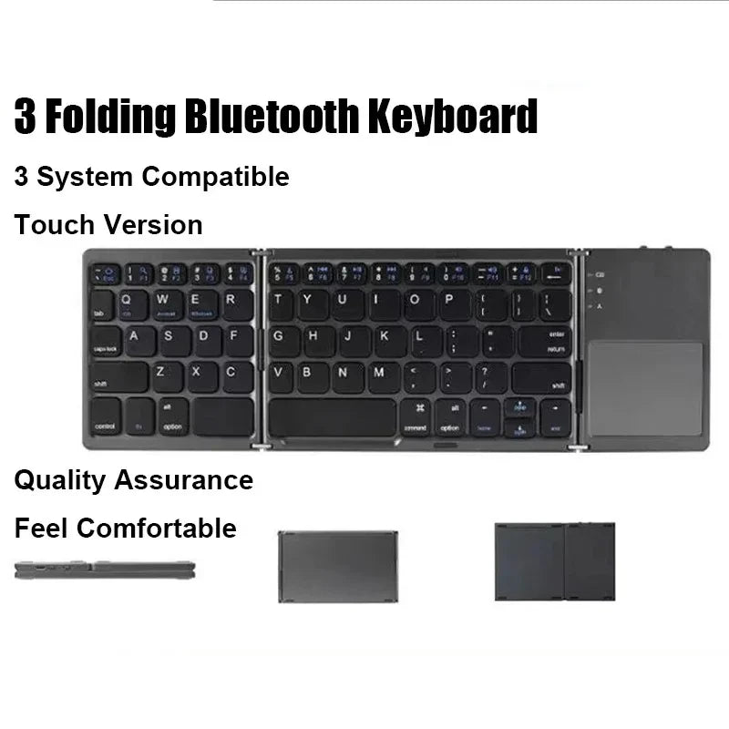 Portable Tri-Fold Wireless Keyboard