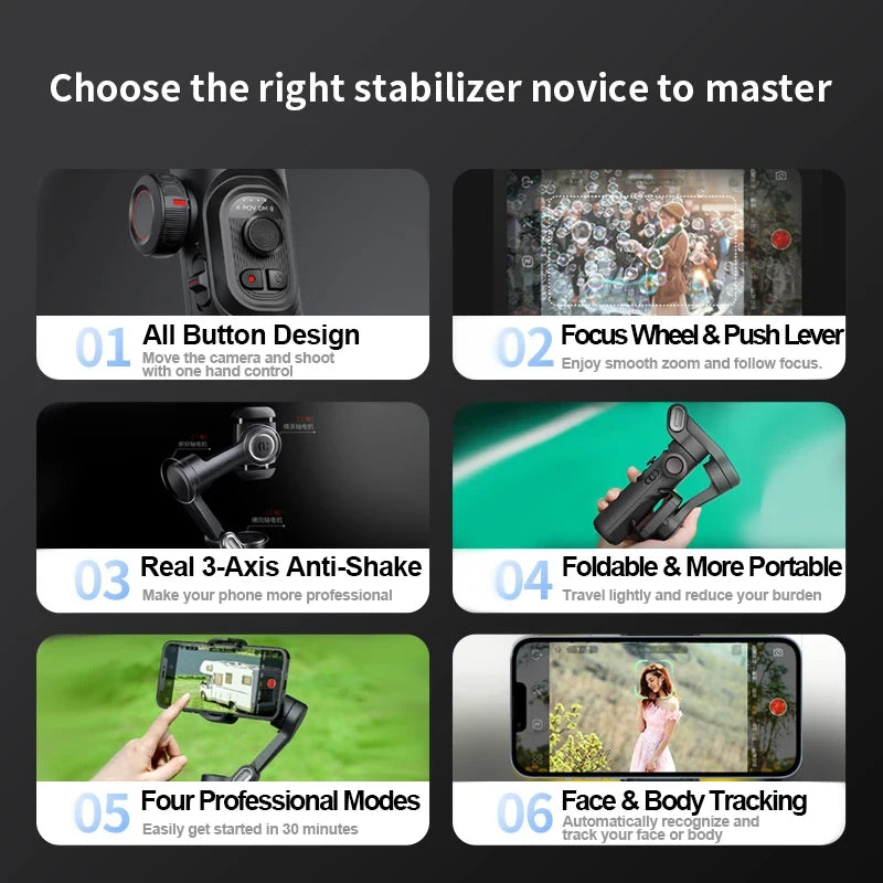 AOCHUAN 3-Axis Smartphone Gimbal Stabilizer